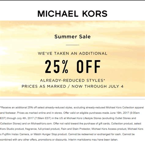 Michael Kors outlet code